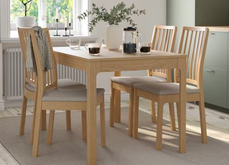 Table + 4 chairs 1